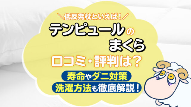 テンピュール枕の口コミ評判は 寿命やダニ対策 洗濯方法も徹底解説 Suimingood